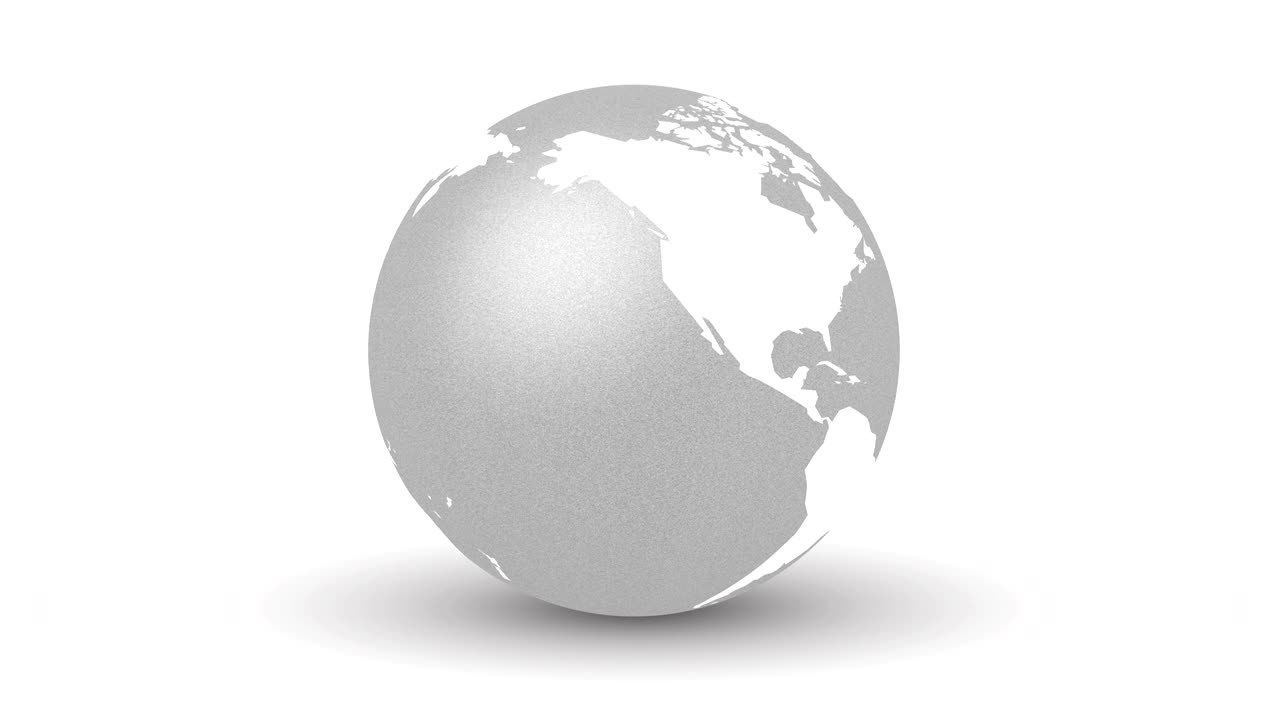 modelo de vidrio del planeta tierra de plata fondo de movimiento de bucle sin costuras abstracto