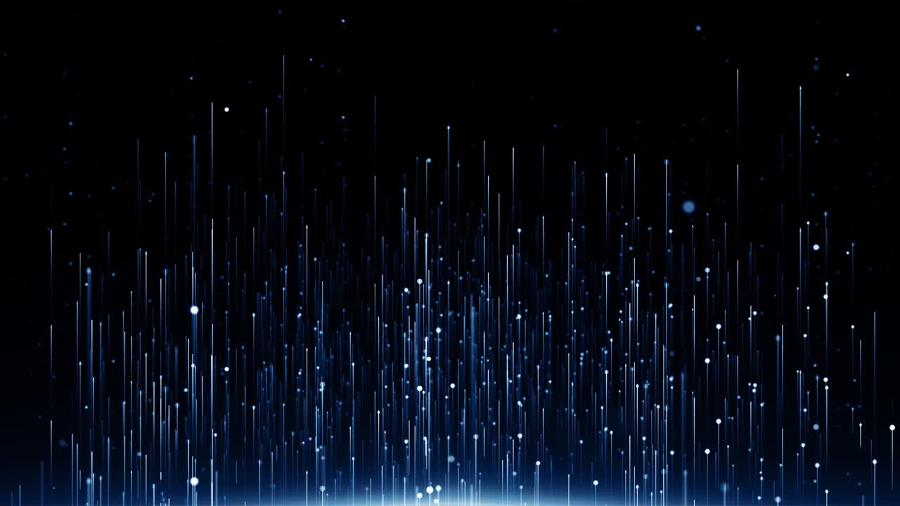 파란 먼지 입자 추상적인 빛 보케 모션 제목 영화적 배경 루프