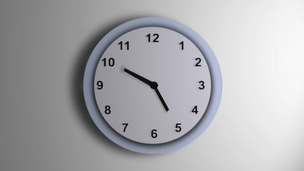 números de reloj azul lapso de tiempo