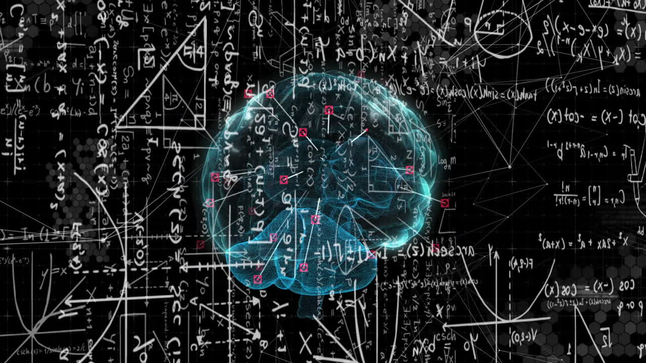 Animation of scientific data processing over human brain