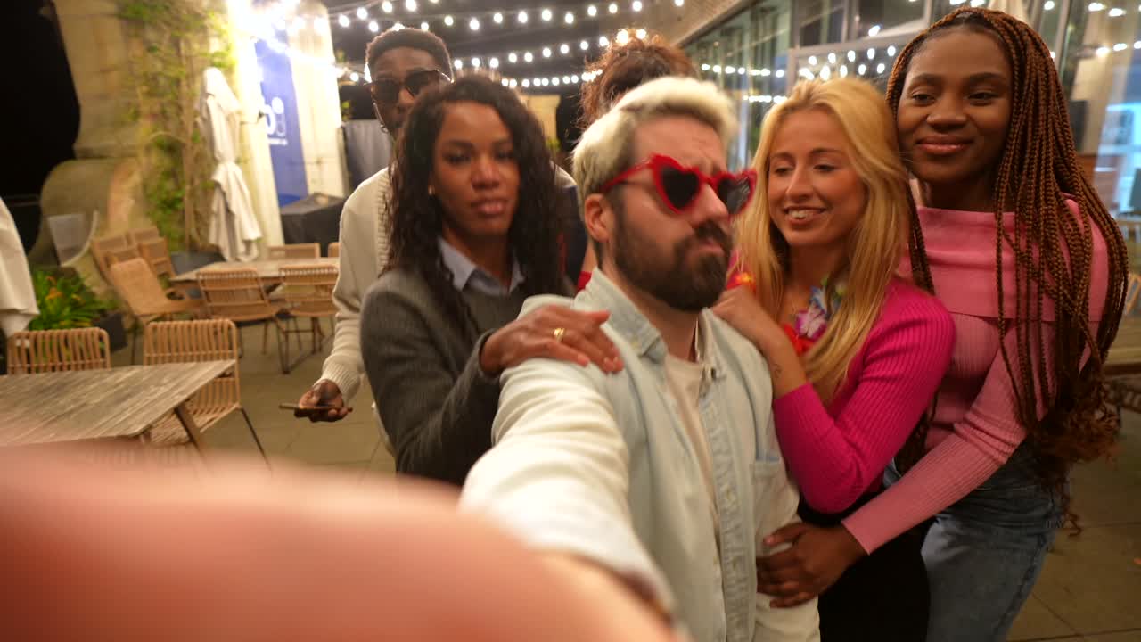 Group of Friends Celebrating Together