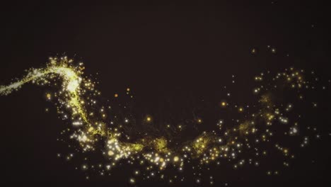 animation of glowing yellow particles