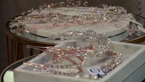 elegant pearl and rose gold bridal hair accessories