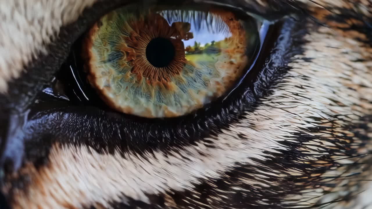 primer plano de un ojo de animal