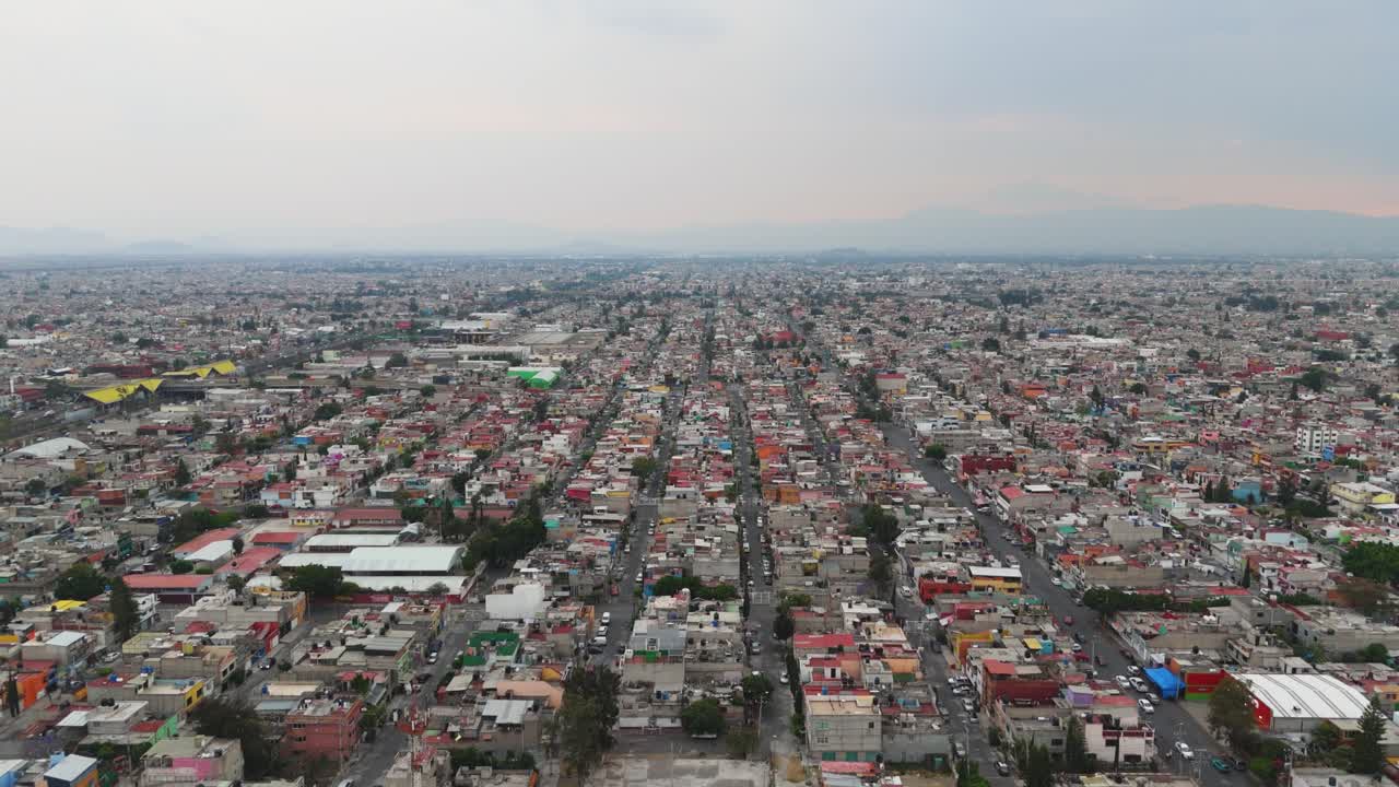 Drone capturing Ecatepec’s dense and growing cityscape