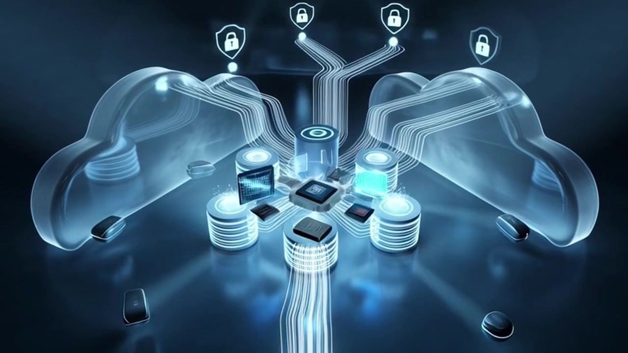 Digital Cloud Computing and Data Security Network Visualization