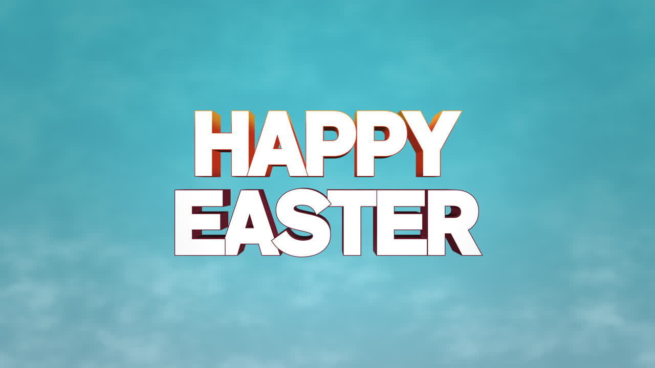 Scritta moderna Buona Pasqua nel cielo blu