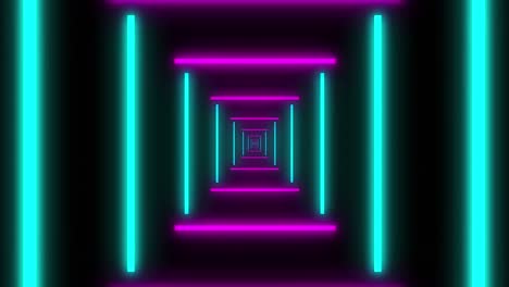 animation of purple and blue neon pattern moving in hypnotic motion on seamless loop