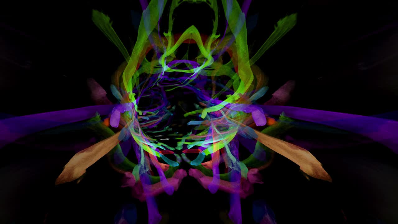 el bucle de fondo del túnel del pincel de pintura.