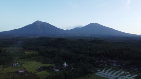 scenic mountain view in licin, east java, indonesia