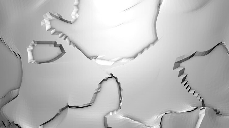 Looped White Low Poly Triangular Background