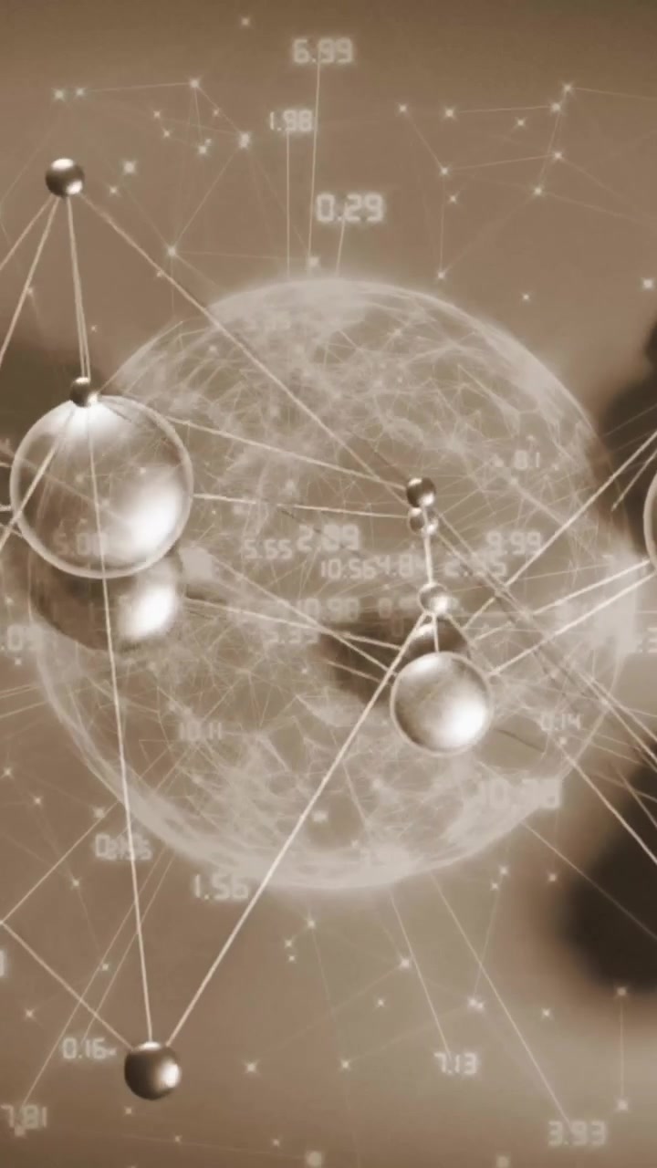 Animation of globe with data processing over network of connections on grey background