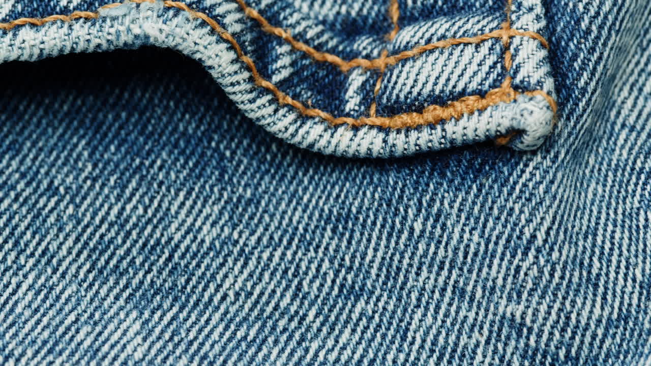 Close-up of Blue Denim Jeans