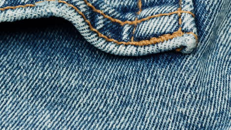 close-up of blue denim jeans
