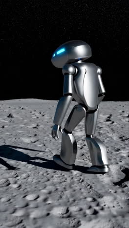 robot exploring the moon