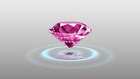 animación en bucle de diamante sobre el agua