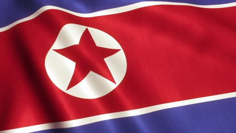el video de la bandera de corea del norte - 4k
