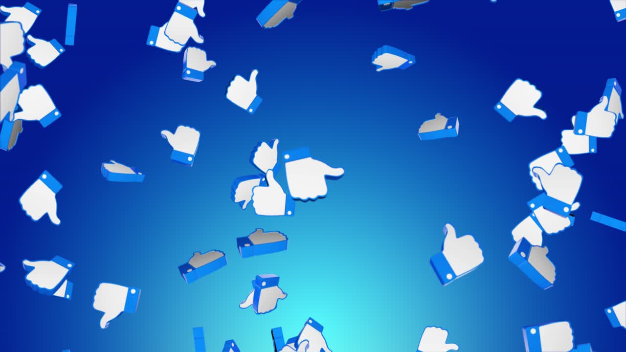 Thumbs Up and Down Icons Falling Animation