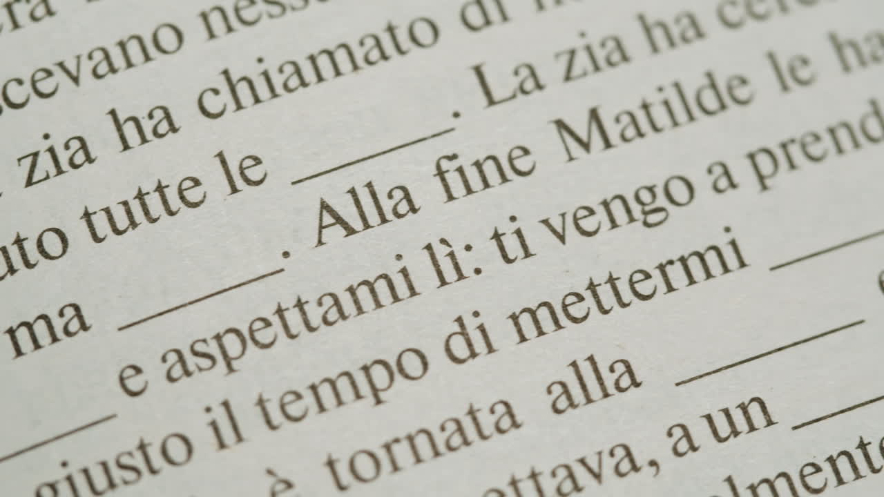Italian Text Exercise