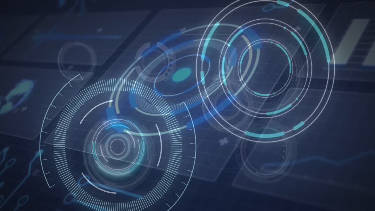 스크린을 통해 스캔 및 데이터 처리의 애니메이션