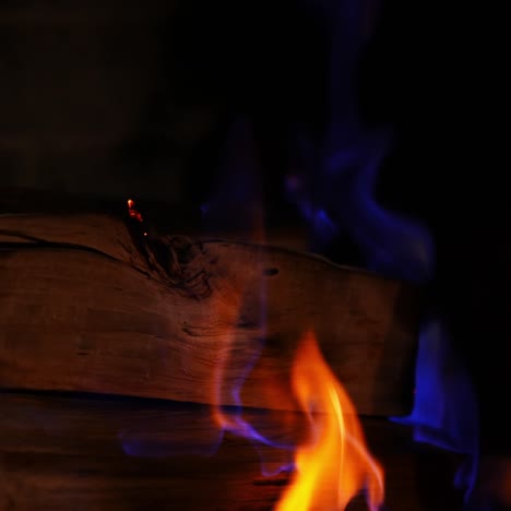 burning fireplace isolated on background