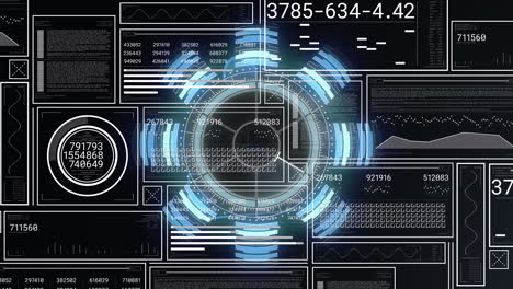 animación del escaneo del alcance y el procesamiento de datos