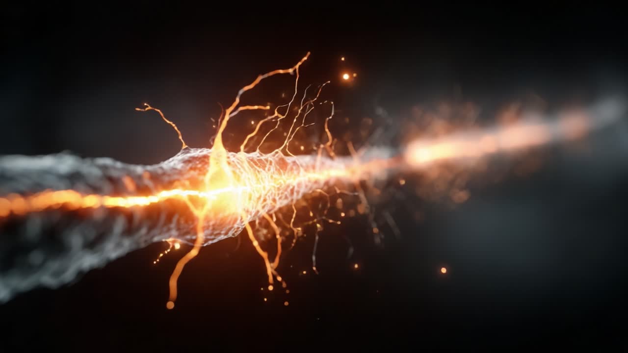 A Mesmerizing Journey Through Energetic Particles and Electric Flow: Captivating Visuals of Light and Motion in a Dynamic Environment