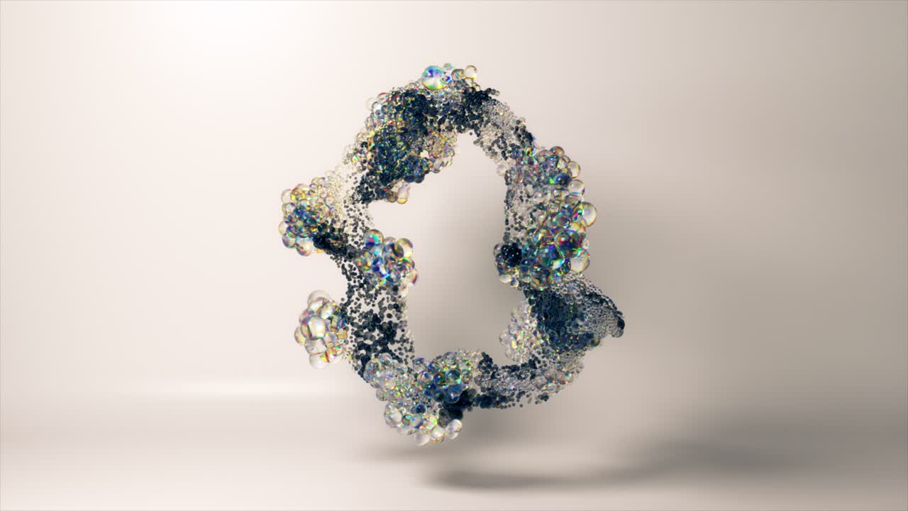 추상적인 3d 버블 링