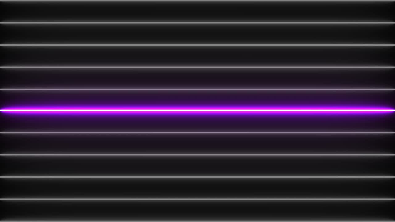 estilo abstracto de ciencia ficción de los años 80 marco de neón ligero sobre fondo negro. espectáculo de láser animación en bucle. video 4k