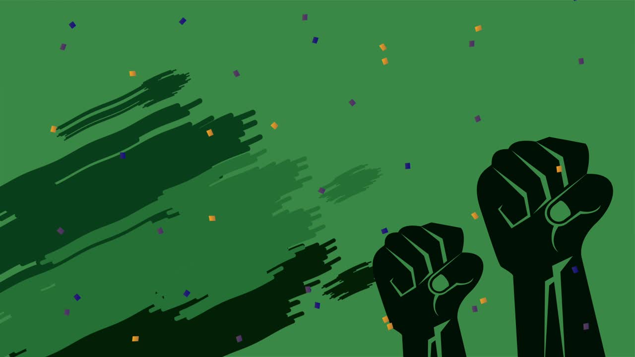 brazil independence day celebration with strong hands