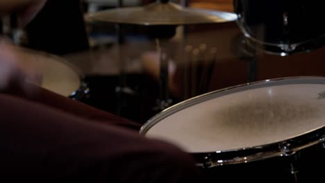 a drummer playing fast