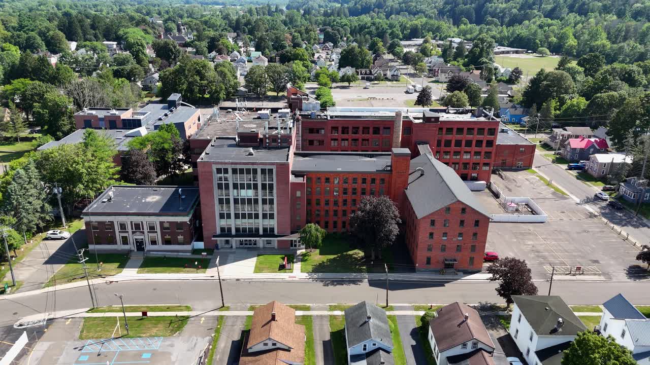 Norwich New York downtown aerial drone