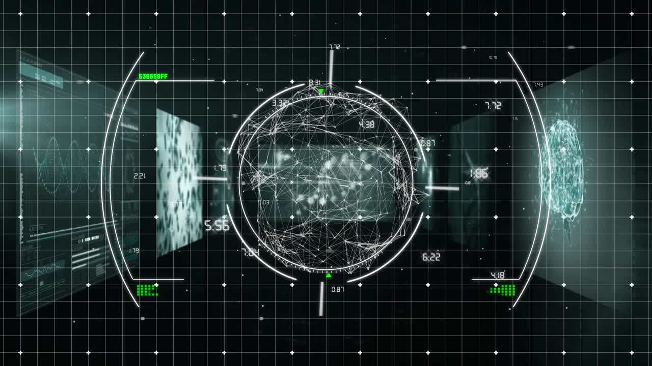 Animation of data processing over globe