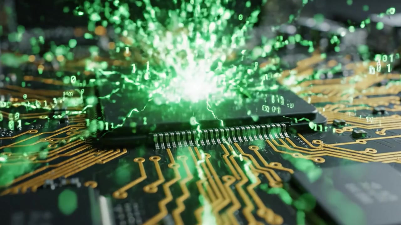 Exploring Advanced Technology: A Visual Journey Through Circuitry and Chip Infrastructure Highlighting Energy Flow and Data Transfer Dynamics