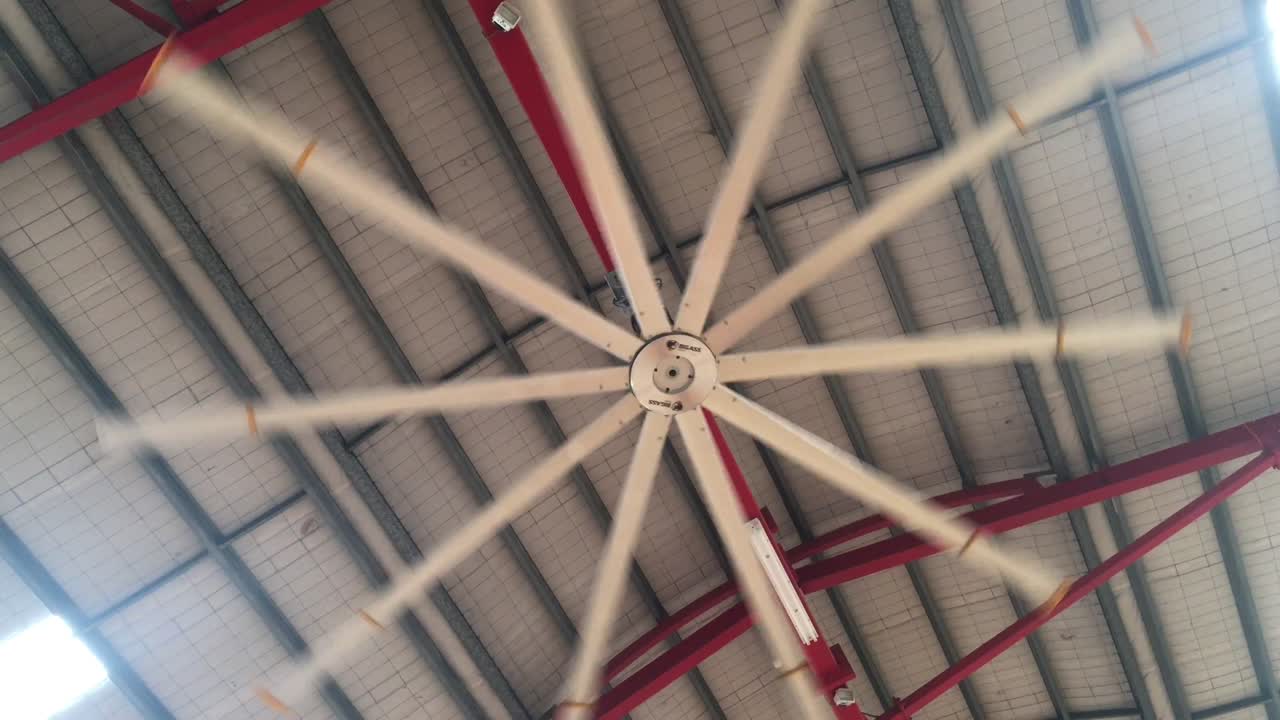 Large industrial ceiling fan