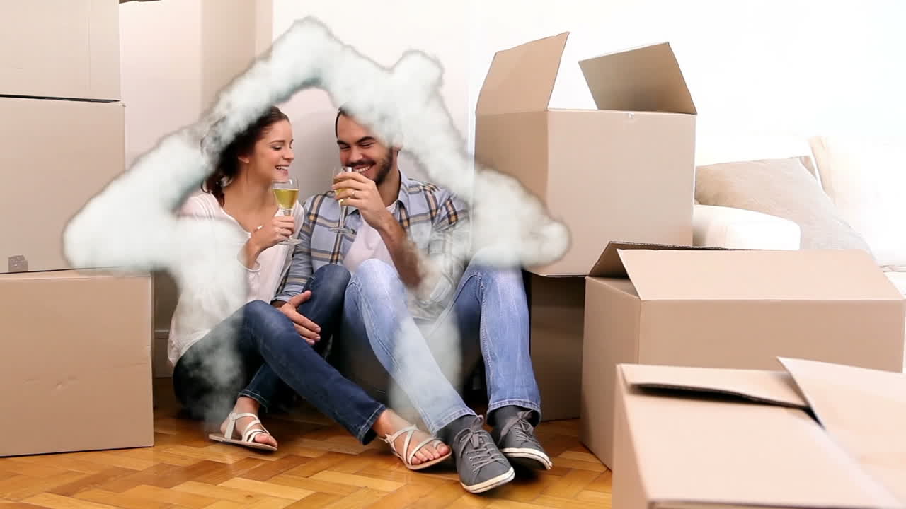 casa de ensueño y pareja