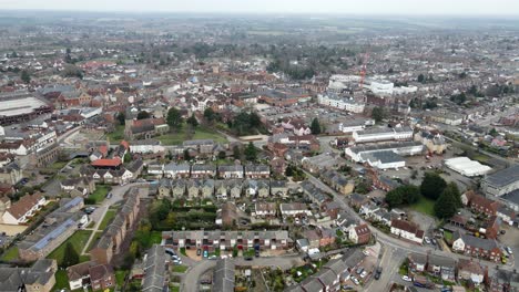 Braintree-Essex-Reino-Unido-Aéreo-Alto-Punto-De-Vista-Revelar-Material-De-Archivo-4k