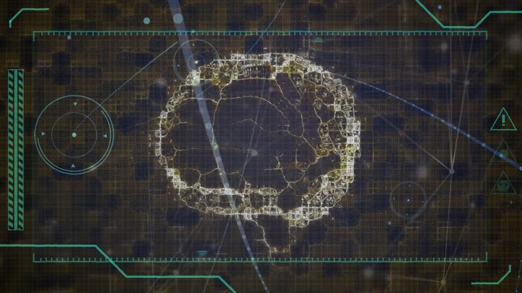 Animation of human brain spinning over network of connections and markers