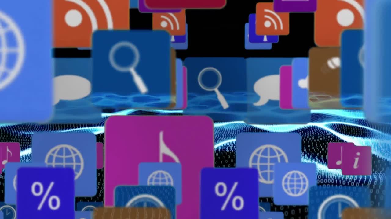 바이너리 코딩을 통해 미디어 아이콘의 애니메이션