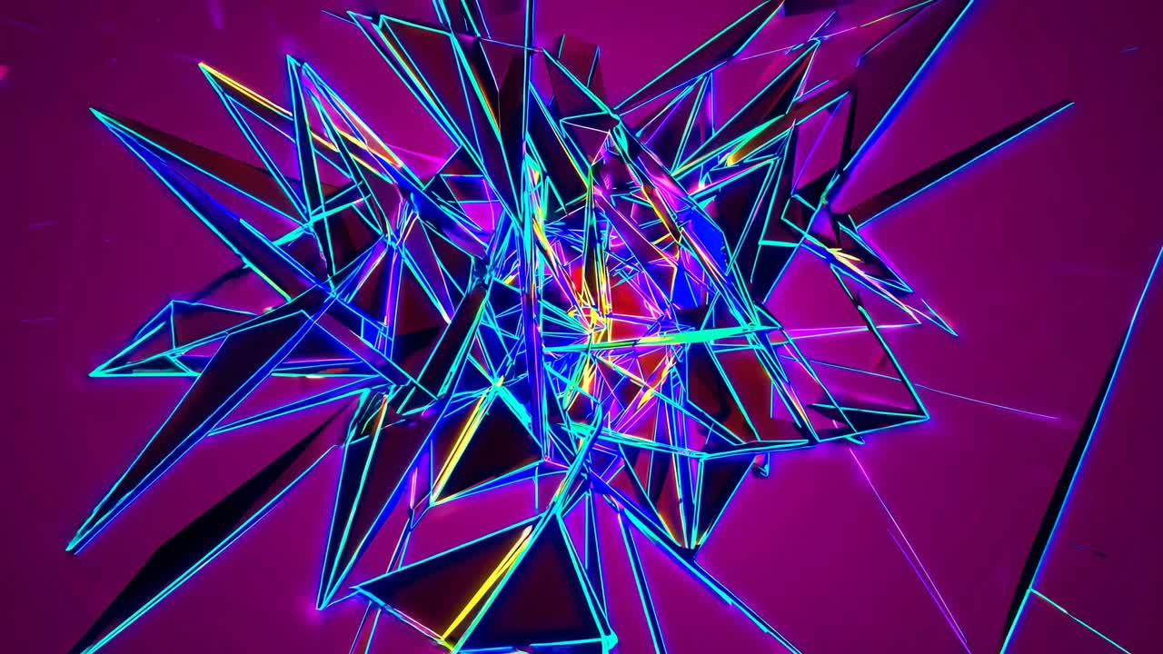 formas geométricas de neón abstractas