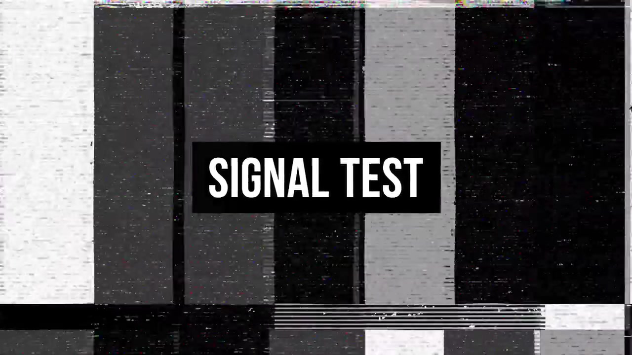 Television Signal Test Pattern with Glitch and Noise Effects