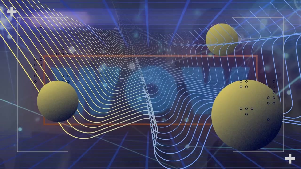Animation of globe over green and blue background