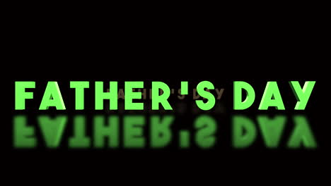 rolling fathers day text on black gradient color