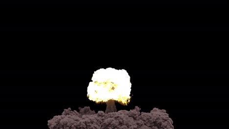 explosión nuclear con canal alfa