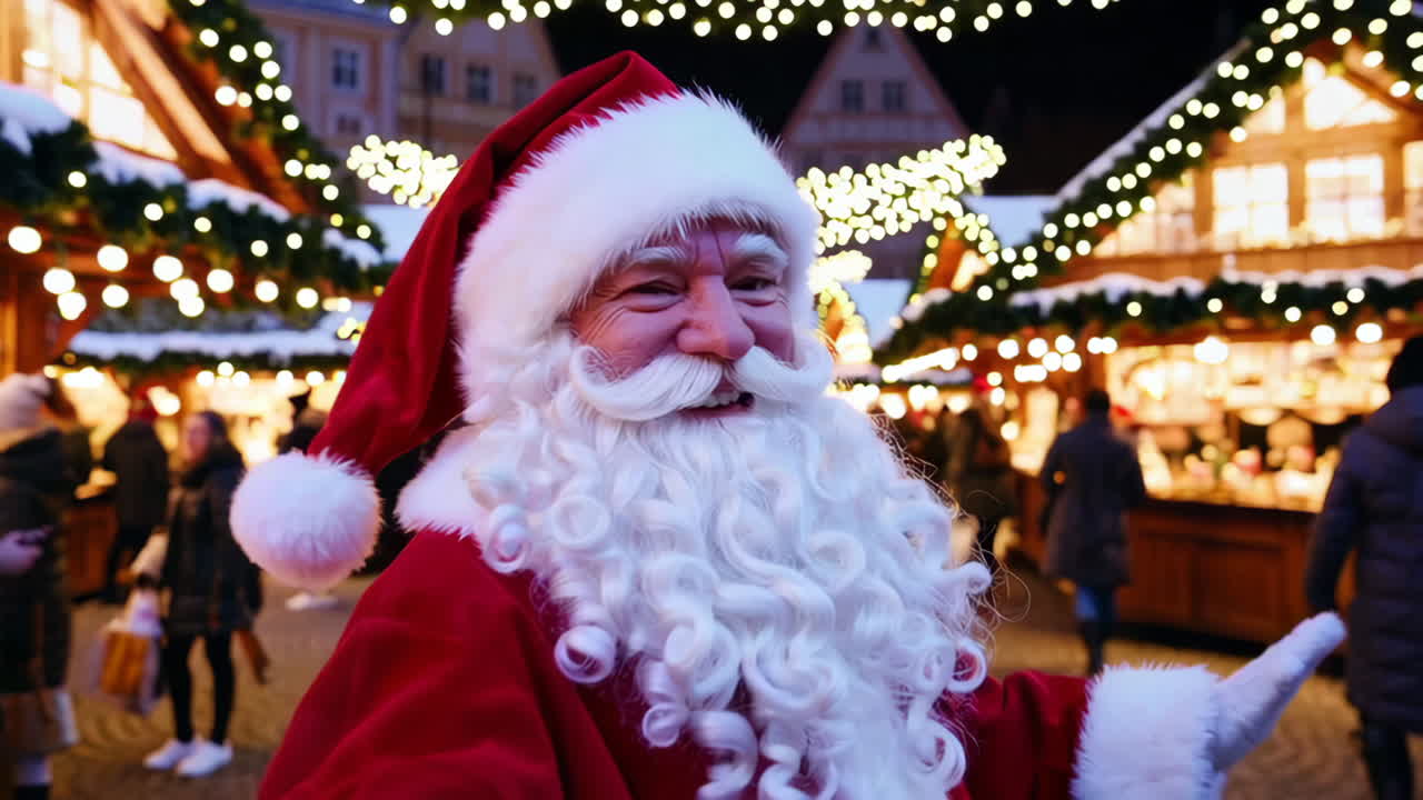 Santa Claus at a Christmas Market