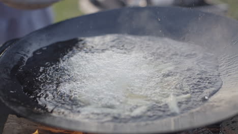 outdoor cooking with vegetables