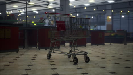 empty closed supermarket due covid-19 coronavirus epidemic