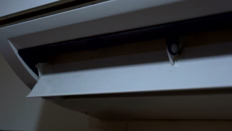 air conditioner blade is working in close-up.