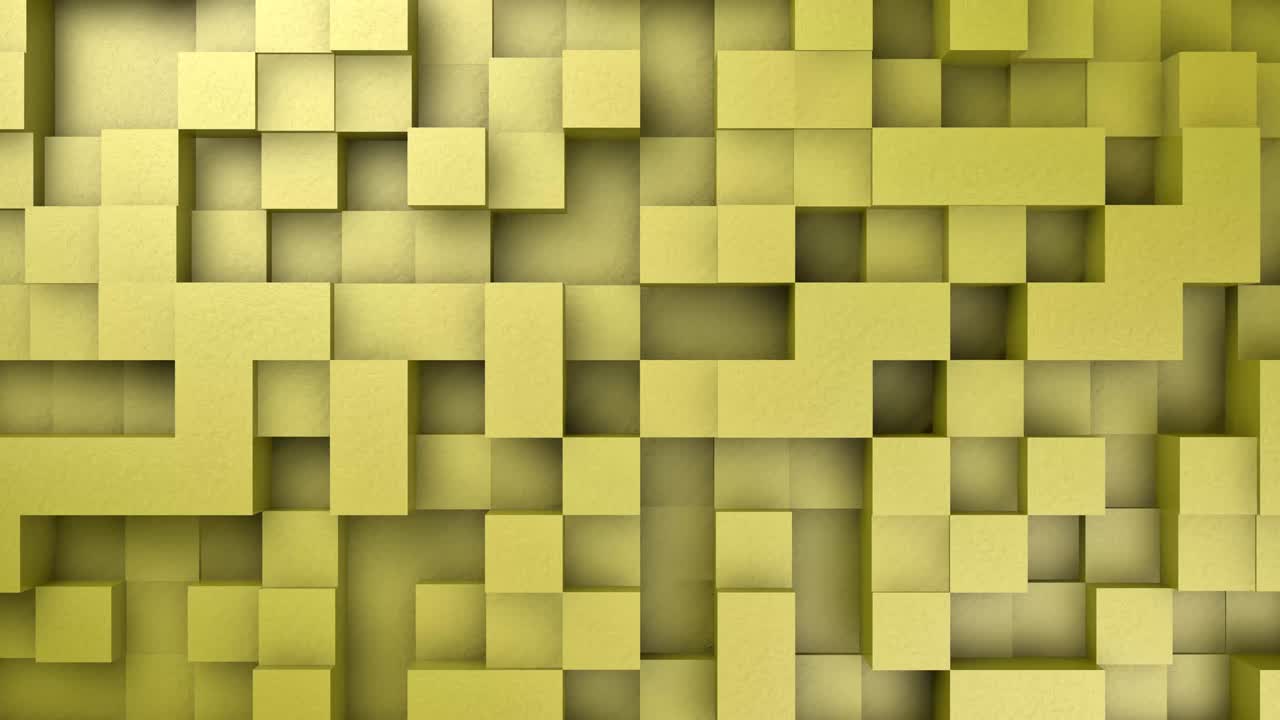 cubos abstractos en movimiento movimiento aleatorio de fondo en bucle. animación 3d 4k v12