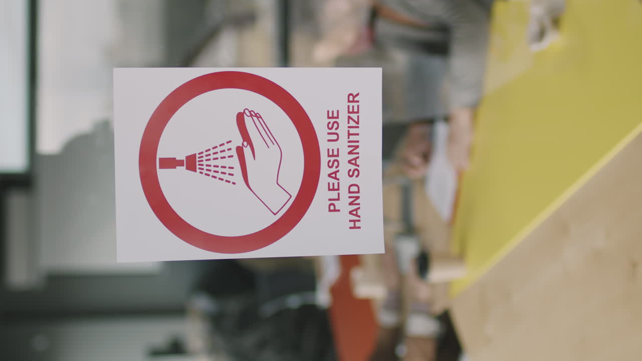 Sign Saying Please Use Hand Sanitizer